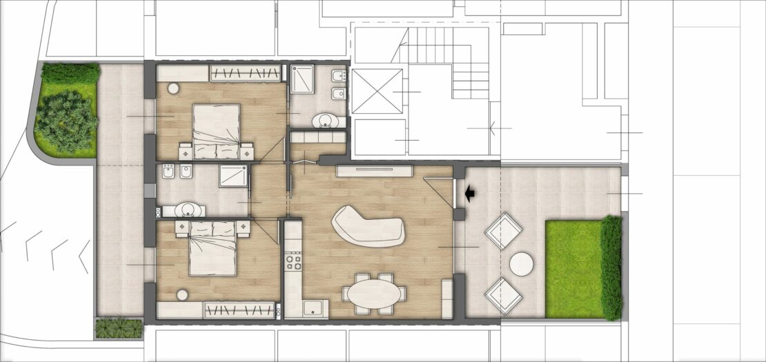 San Michele Le Margherite Appartamento C - Planimetria
