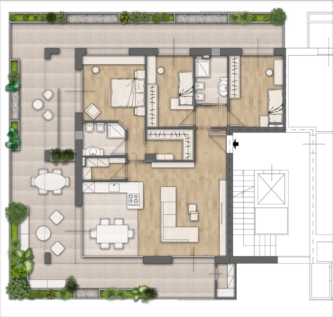 San Michele Le Margherite Appartamento E - Planimetria