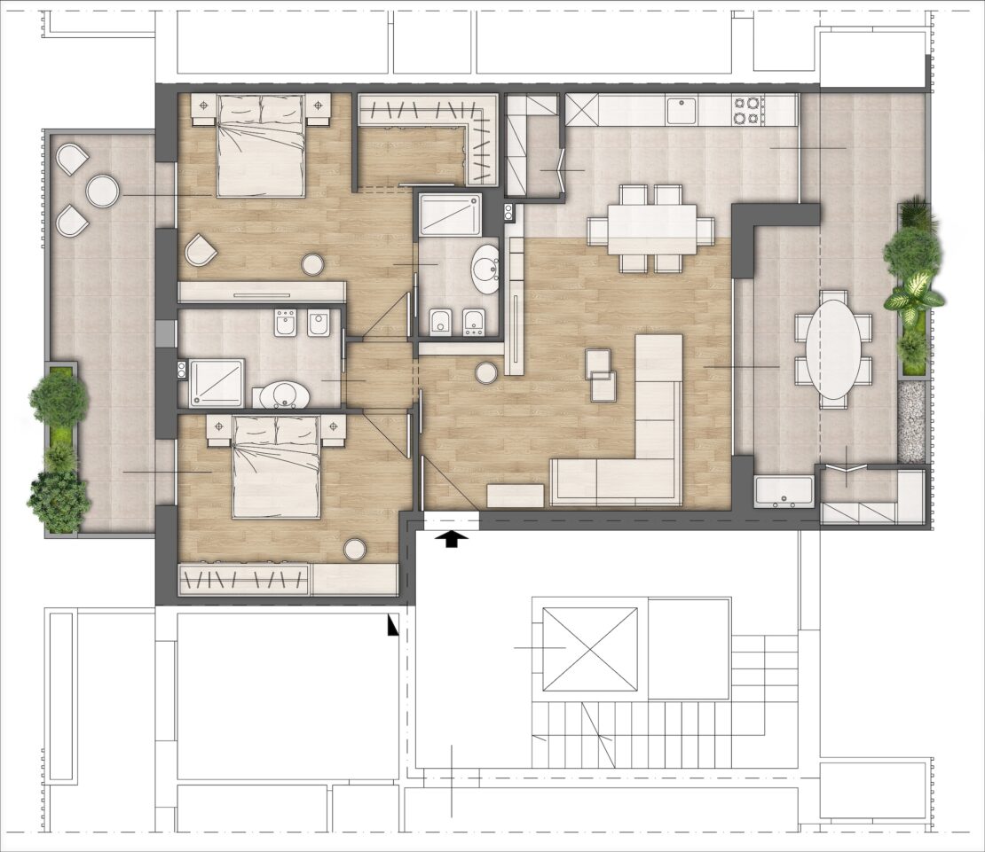 San Michele Le Margherite Appartamento F - Planimetria